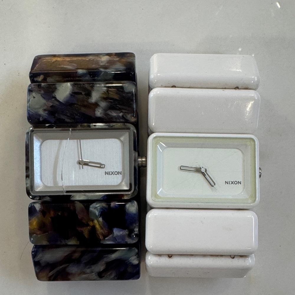 Nixon White and Patterned Watches